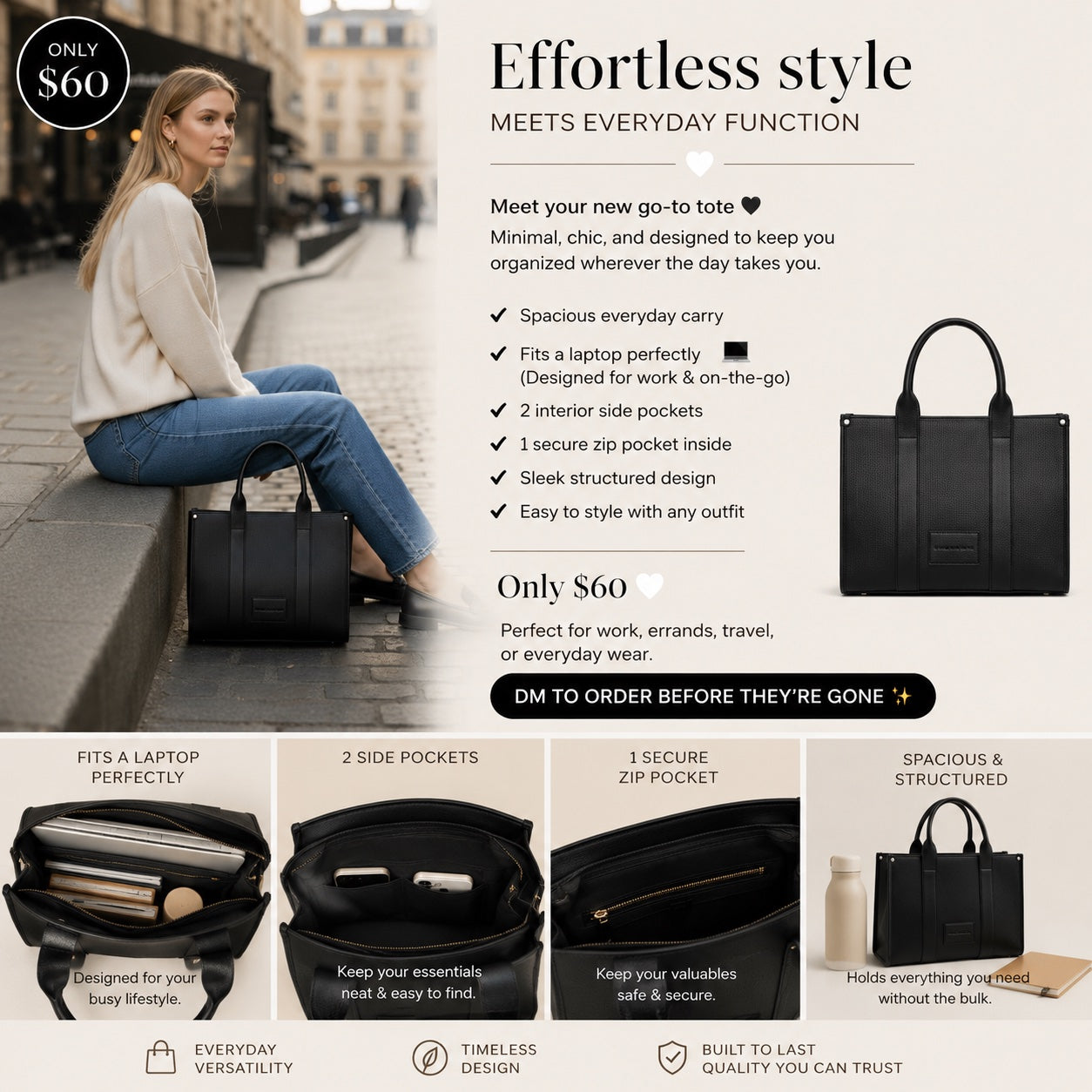 Black Tote Bag