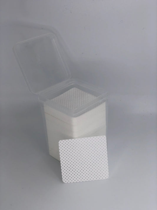 Lint free adhesive wipes