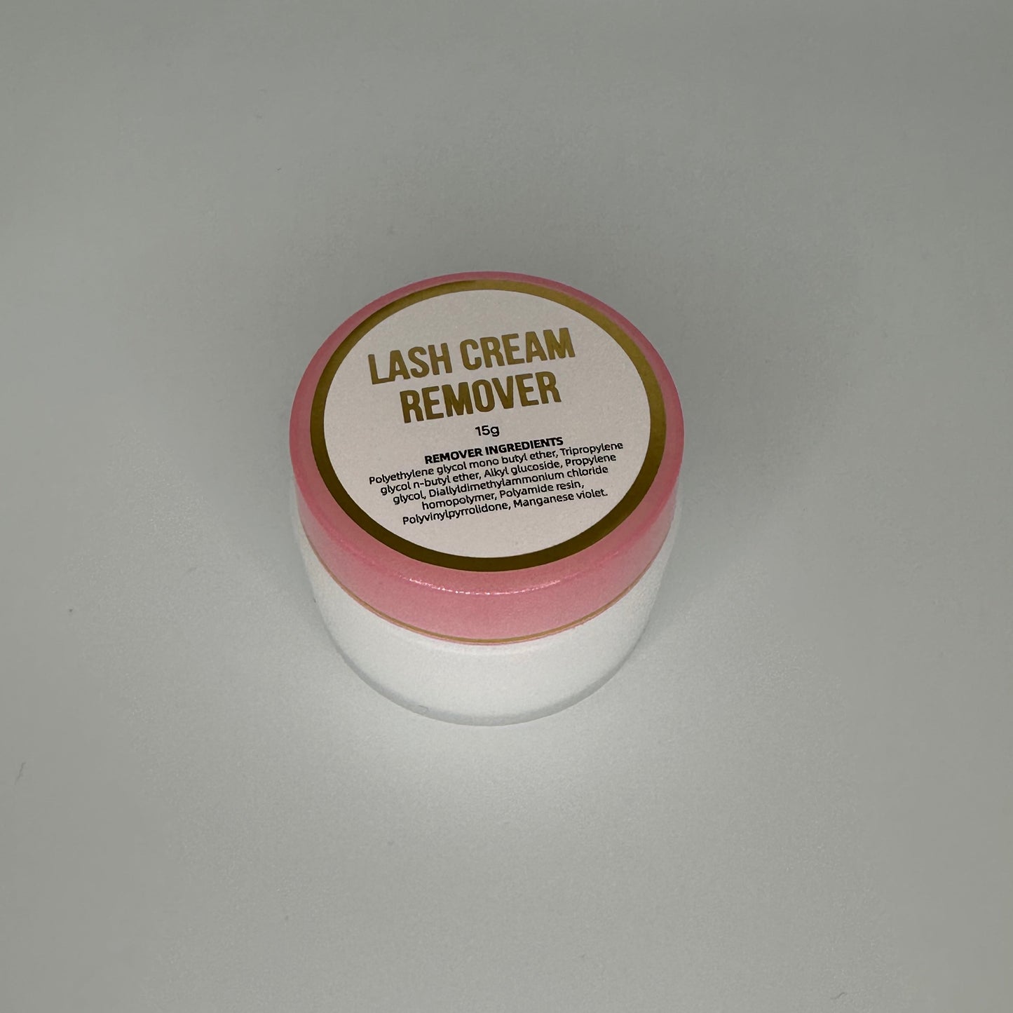 Lash removal cream